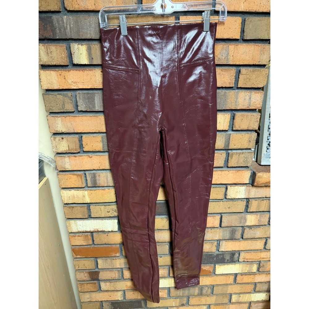 Spanx Faux Leather Patent Ruby Leggings